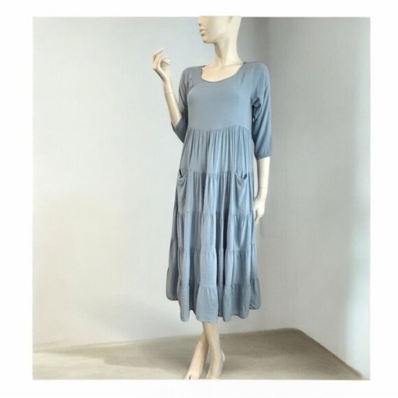 Bohemian Multi-Tiered Maxi Dress - Picture 1 of 11